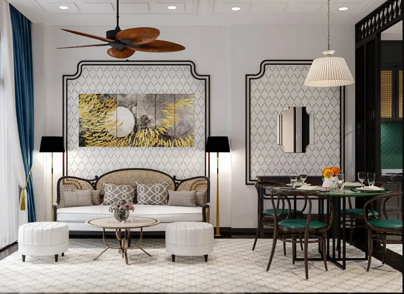 Phong cách Indochine phù hợp với những không gian nào?